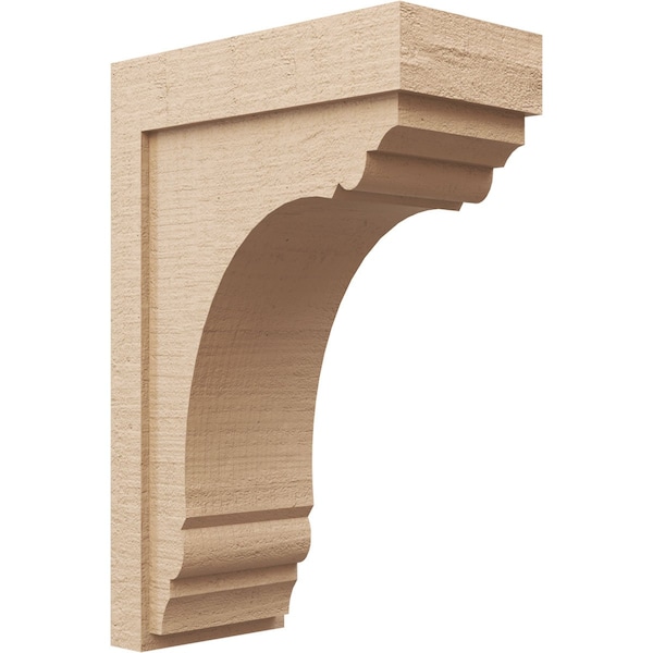 Ekena Millwork 9"W x 18"D x 27"H Classic Warren Rough Cedar Woodgrain TimberThane Corbel, Primed Tan CORUR09X18X27WARRCPR - main